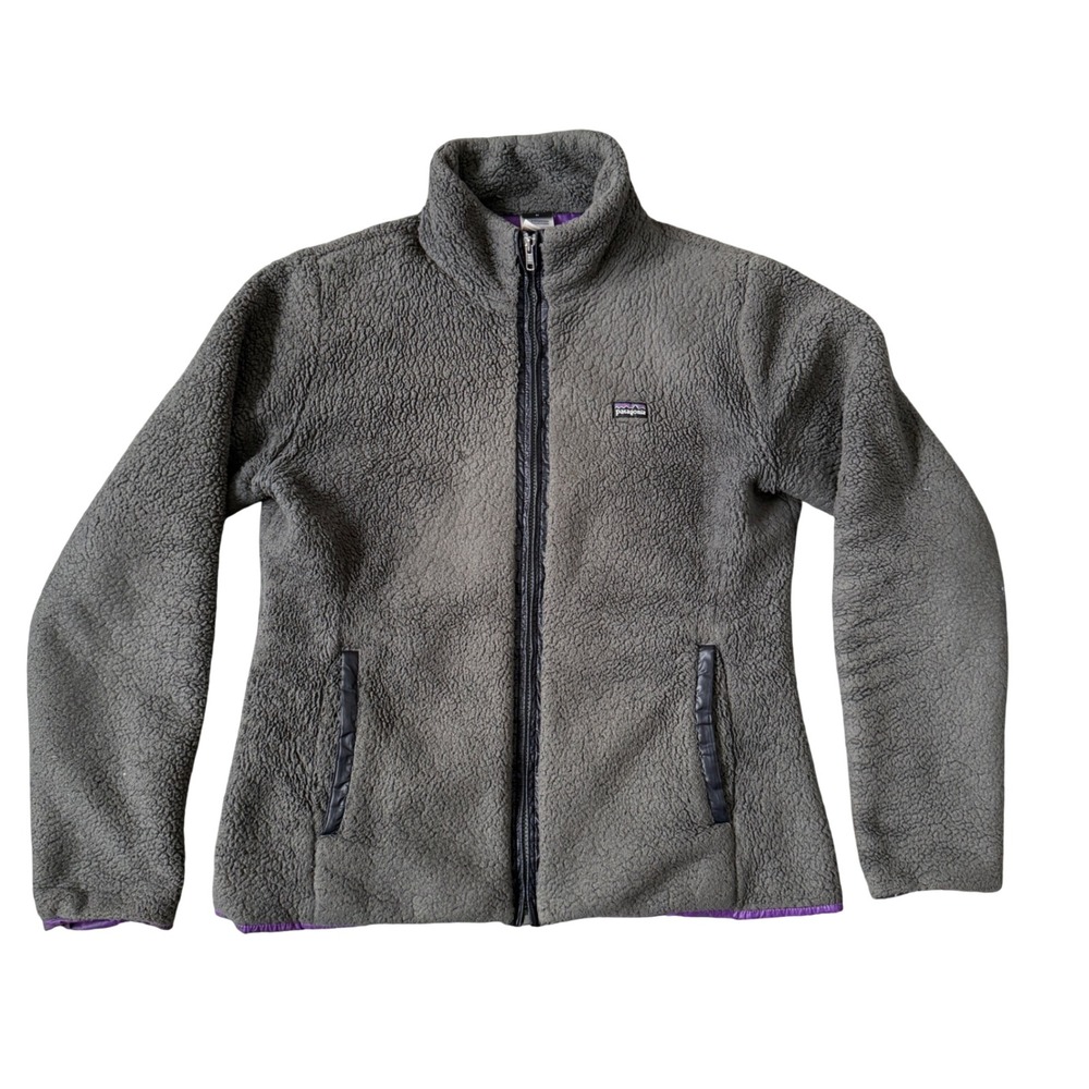 Vintage Y2K Patagonia Gray Fleece Lined Full Zip Jacket Women's XL Outdoor‎